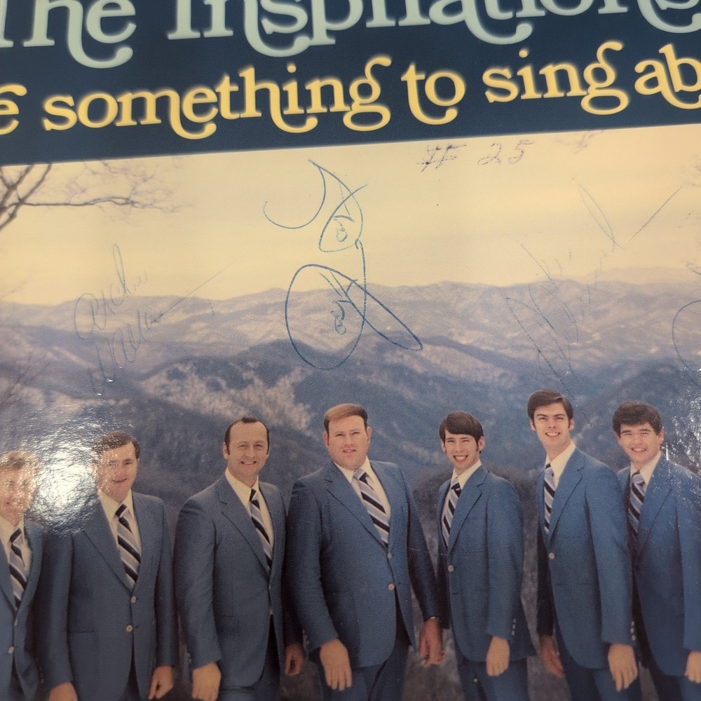 The Inspirations Have Something to Sing About Vinyl LP Signed CAS-9843 Gospel - Picture 3 of 5